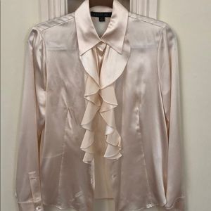 Lafayette New York cream color silk blouse